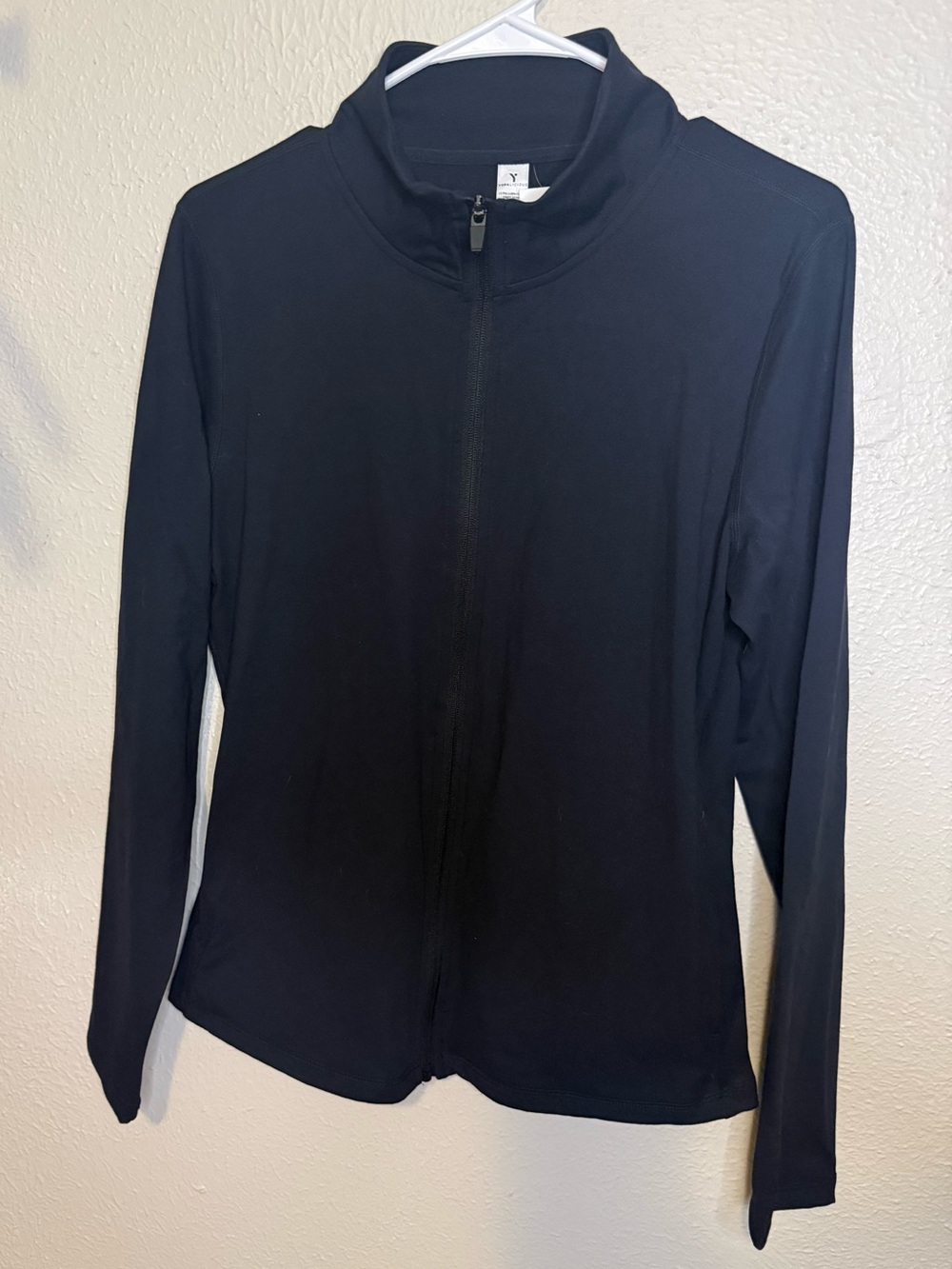 Women's Black Zip-Front soft Long Sleeve  yogalicious sweater